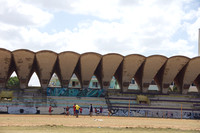 Stadium with the Brutalism style.