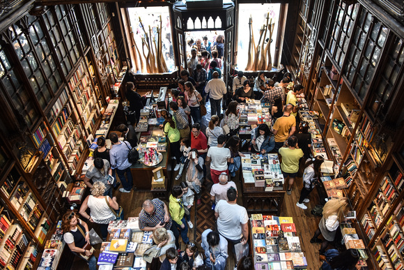 This famous bookstore has a lineup and entrance fee.  It's a must see