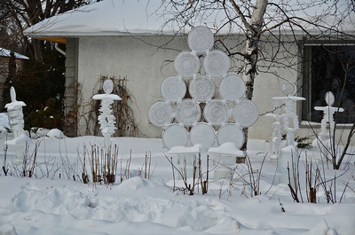Ice sculptures on Thurso
